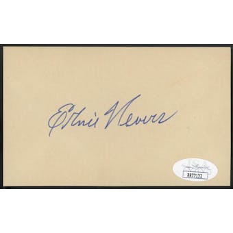 Ernie Nevers Autographed Index Card JSA RR77132 (Reed Buy)
