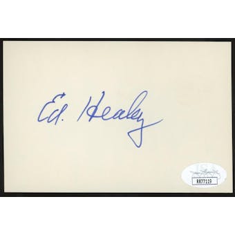 Ed Healey Autographed Index Card JSA RR77119 (Reed Buy)