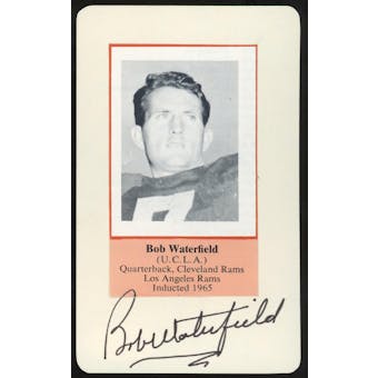 Bob Waterfield Autographed Index Card JSA RR47492 (Reed Buy)
