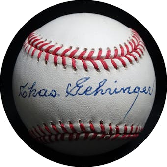 Charlie Gehringer Autographed AL Brown Baseball JSA RR92159 (Reed Buy)