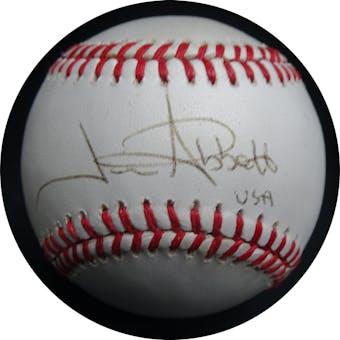 Jim Abbott Autographed AL Brown Baseball (USA) JSA RR92148 (Reed Buy)