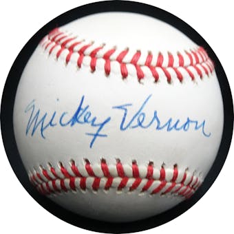 Mickey Vernon Autographed AL Brown Baseball JSA RR92116 (Reed Buy)