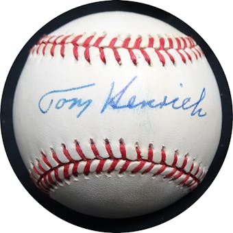 Tom Heinrich Autographed AL Brown Baseball JSA RR92127 (Reed Buy)