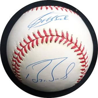 Bobby Bonds/Barry Bonds Autographed NL White Baseball JSA RR92080 (Reed Buy)