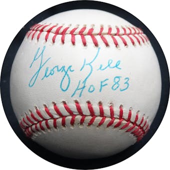 George Kell Autographed AL Brown Baseball (HOF 83) JSA RR92102 (Reed Buy)
