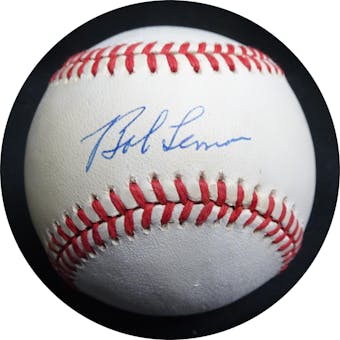 Bob Lemon Autographed AL Brown Baseball JSA RR92093 (Reed Buy)