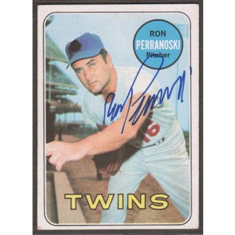 1969 Topps Baseball #77 Ron Perranoski Signed in Person Auto