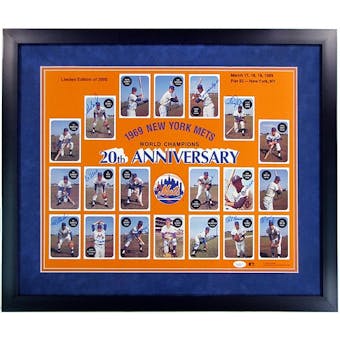 1969 New York Mets 20th Anniversary Signed & Framed 16x20 Photo