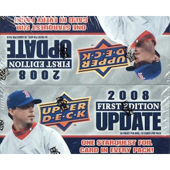 2008 Upper Deck 1st Edition Update Baseball 36-Pack Box