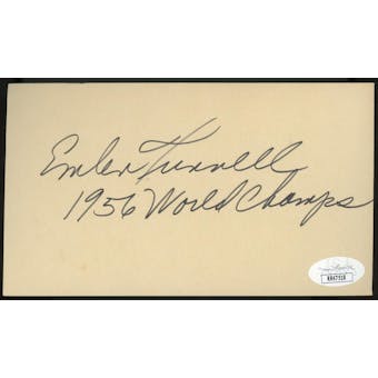 Emlen Tunnell Autographed Idex Card (1956 World Champs) JSA RR47518 (Reed Buy)