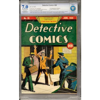 Detective Comics #28 CBCS 7.0 (OW-W) Moderate Extensive Restoration *7008388-AA-001*