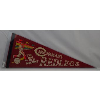 Vintage 1950s Cincinnati Redlegs MLB The Big Red Machine Pennant (Reed Buy)