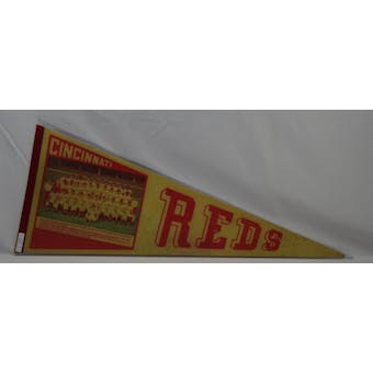 Vintage 1975 Cincinnati Reds MLB Team Photo Pennant (Reed Buy)