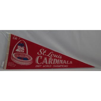 Vintage 1967 St Louis Cardinals MLB World Champions Busch Memorial Stadium Pennant (Reed Buy)