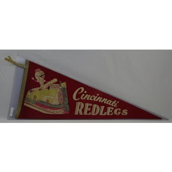 Vintage 1950s Cincinnati Redlegs MLB Crosley Field Pennant (Reed Buy)