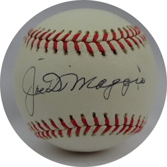 Joe DiMaggio Autographed AL Brown Baseball XX07596 (Reed Buy)