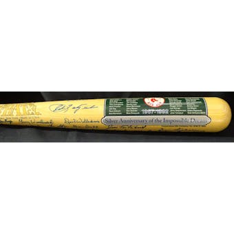 Multi-Signed Red Sox Silver Anniversary of the Impossible Dream Auto Cooperstown Bat JSA XX07657 (Reed Buy)