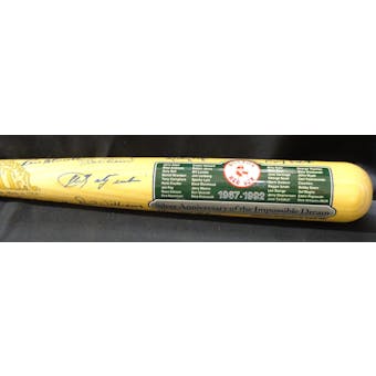 Multi-Signed Red Sox Silver Anniversary of the Impossible Dream Auto Cooperstown Bat JSA XX07654 (Reed Buy)