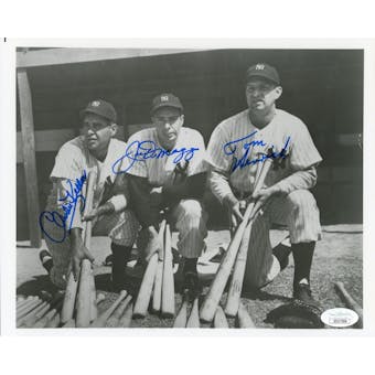 Charlie Keller/Joe DiMaggio/Tom Heinrich Autographed Photo JSA XX07506 (Reed Buy)