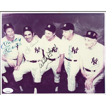 Mickey Mantle/Yogi Berra/Whitey Ford/Joe DiMaggio Autographed Photo JSA XX07509 (Reed Buy)