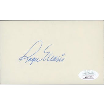 Roger Maris Autographed Index Card JSA XX07533 (Reed Buy)