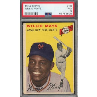 1954 Topps #90 Willie Mays PSA 3 *2808 (Reed Buy)