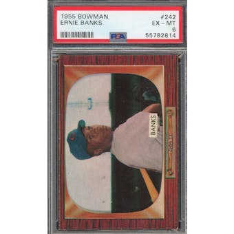 1955 Bowman #242 Ernie Banks PSA 6 *2814 (Reed Buy)