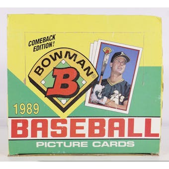 1989 Bowman Baseball Jumbo Box (Reed Buy)