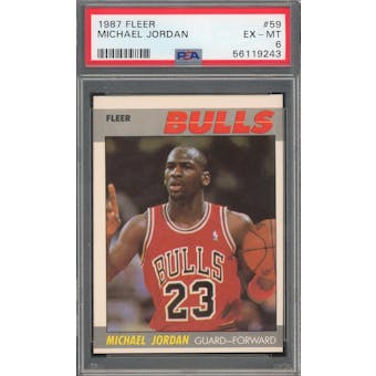 1987/88 Fleer #59 Michael Jordan PSA 6 *9243 (Reed Buy)