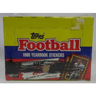 1988 Topps Yearbook Stickers Football Wax Box (Reed Buy)