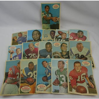1968 Topps Poster Inserts Football Complete Set (16) EX (Reed Buy)