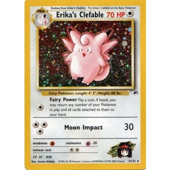 Pokemon Gym Heroes 1st Edition Single Erika's Clefable 3/132