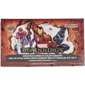 Marvel Beginnings Volume 2 Series 1 Trading Cards Box (Upper Deck 2021)