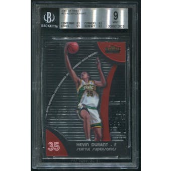 2007/08 Topps Finest Basketball #71 Kevin Durant Rookie BGS 9 (MINT)