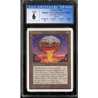 Magic the Gathering Unlimited Chaos Orb CGC 6 SLIGHT PLAY (SP)