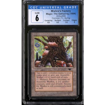 Magic the Gathering Antiquities Mishra's Factory (Spring) CGC 6 MODERATELY PLAYED (MP)