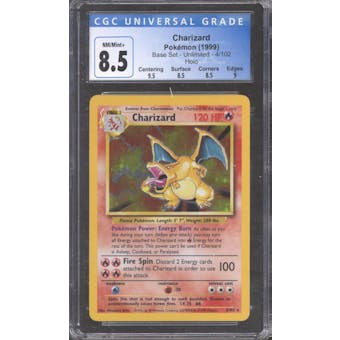 Pokemon Base Set Unlimited Charizard 4/102 CGC 8.5