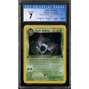 Pokemon Team Rocket 1st Edition Dark Golbat 7/82 CGC 7