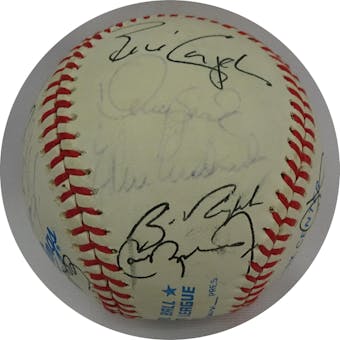 Multi-Signed 1988 Baltimore Orioles Autographed AL Brown Baseball (19-sigs) JSA XX34308 (Reed Buy)