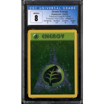 Pokemon Energize Your Game Cycle Grass Energy CGC 8