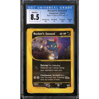 Pokemon Best of Game Promo Rocket's Sneasel 5 CGC 8.5