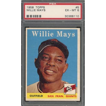 1958 Topps #5 Willie Mays PSA 6 *8110 (Reed Buy)