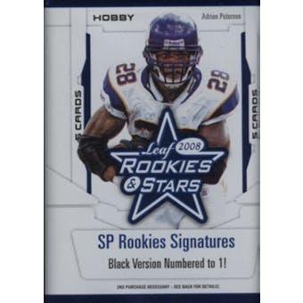 2008 Leaf Rookies & Stars Football Hobby Pack