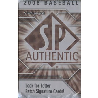 2008 Upper Deck SP Authentic Baseball Hobby Pack