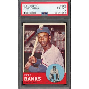 1963 Topps #380 Ernie Banks PSA 6 *1586 (Reed Buy)