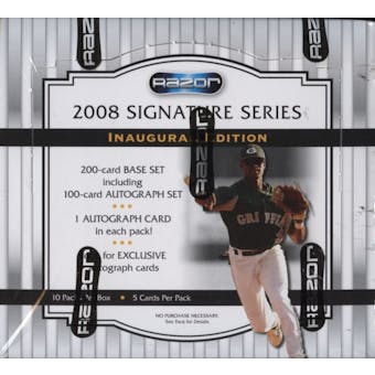 2008 Razor Signature Series Baseball Hobby Box