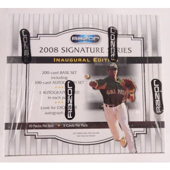 2008 Razor Signature Series Baseball Hobby Box