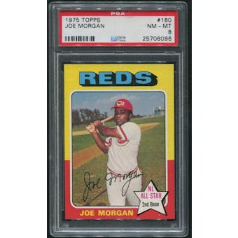 1975 Topps Baseball #180 Joe Morgan PSA 8 (NM-MT)
