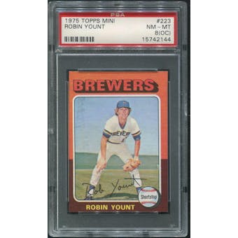 1975 Topps Mini Baseball #223 Robin Yount Rookie PSA 8 (NM-MT) (OC)