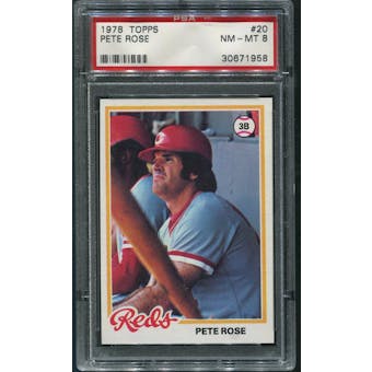 1978 Topps Baseball #20 Pete Rose PSA 8 (NM-MT)